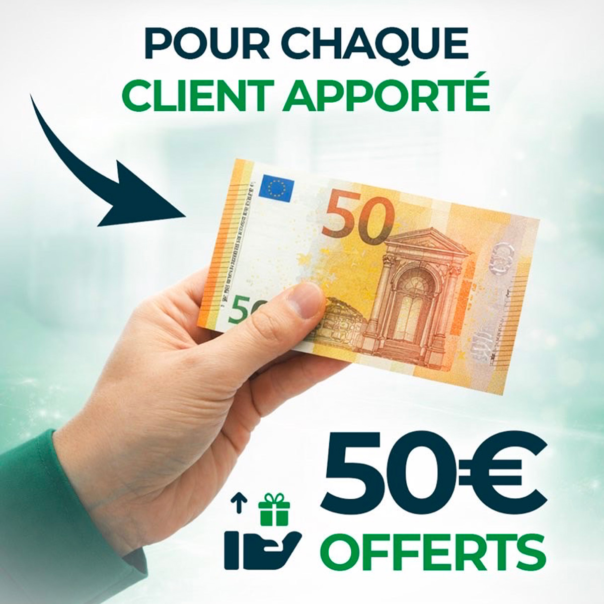 Prime de parrainage Glass Expert France - Billet de 50 euros offert pour chaque parrainage